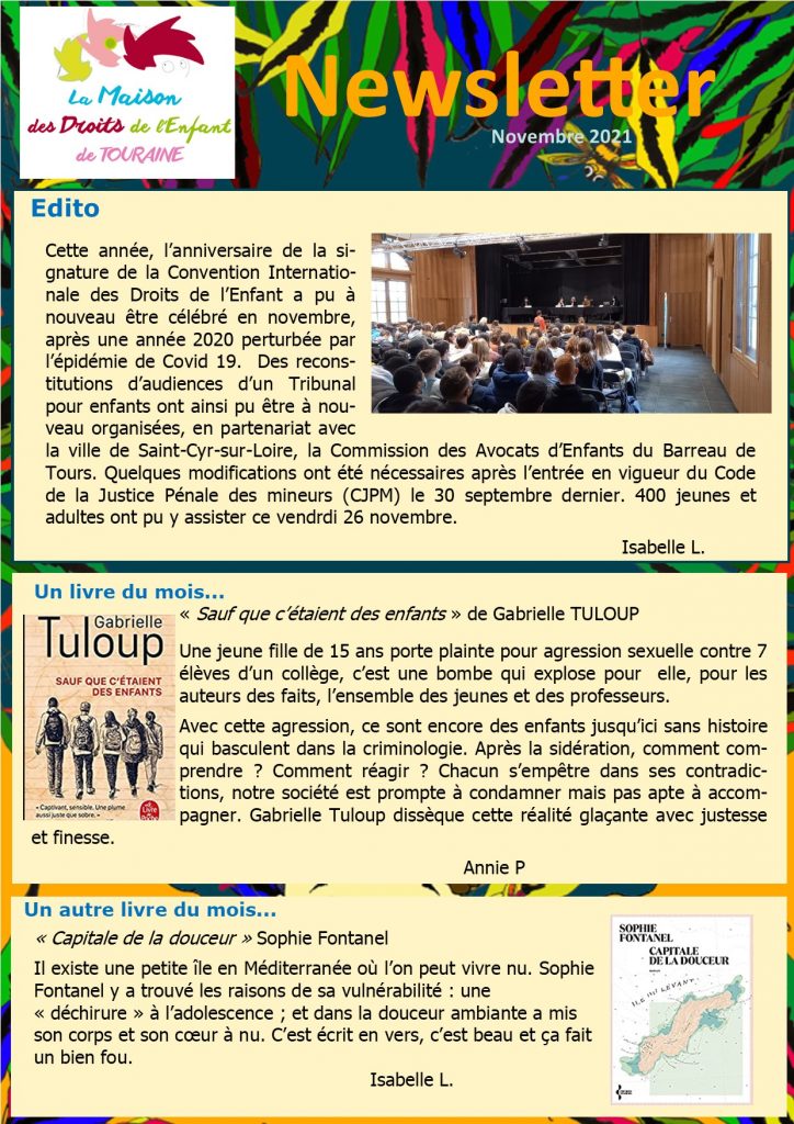Newsletter n°2021-10